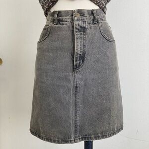 VTG Georges Marciano for Guess Charcoal A-Line Denim Skirt